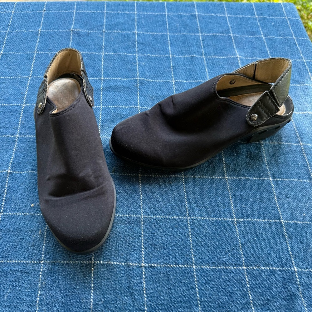 Ariat Full Grain Leather Sports Clog Mules‎ Slingback Shoes Black Women's 6.5 B